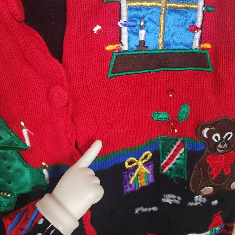 Vintage Nutcracker Ugly Christmas Sweater Vest Si… - image 8